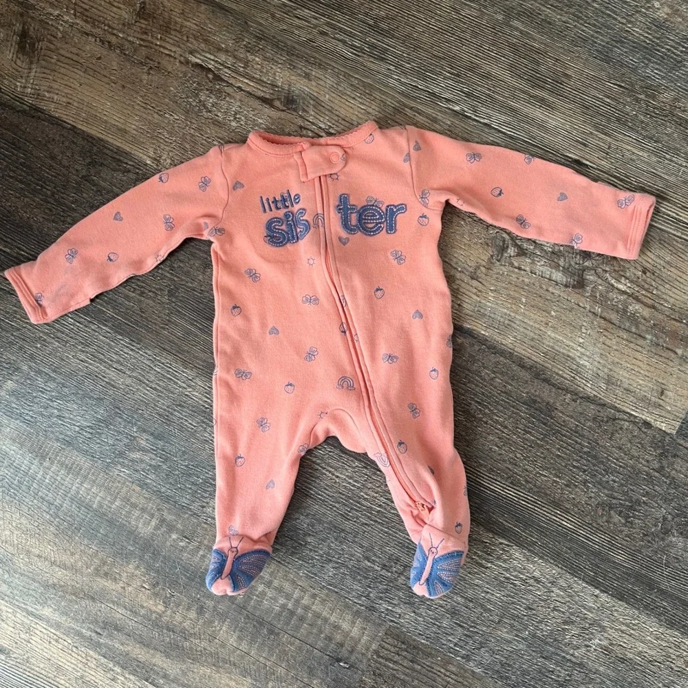 Just One‎ You Carter's Little Sister Footed Pajamas Sleepsuit NB